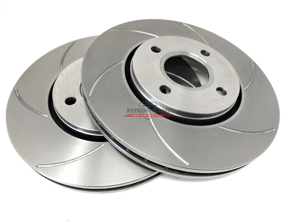 Groove front brake discs set Ford Sierra Cosworth 4x4