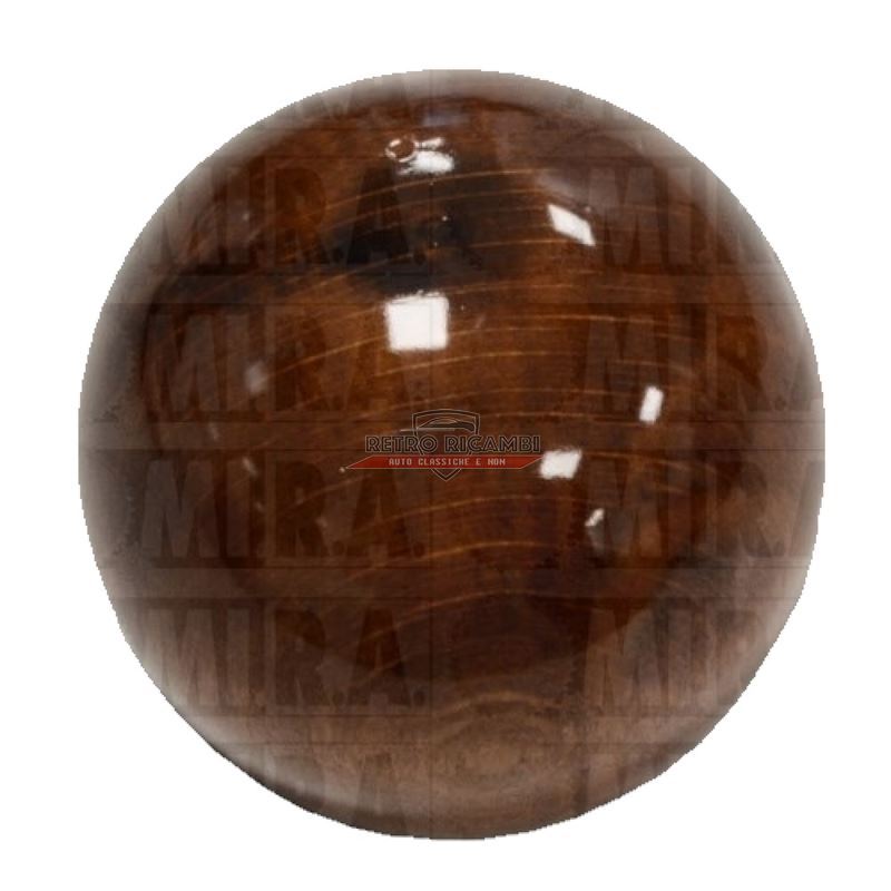 Pomello leva cambio rotondo a sfera in legno di noce FIAT 500 
